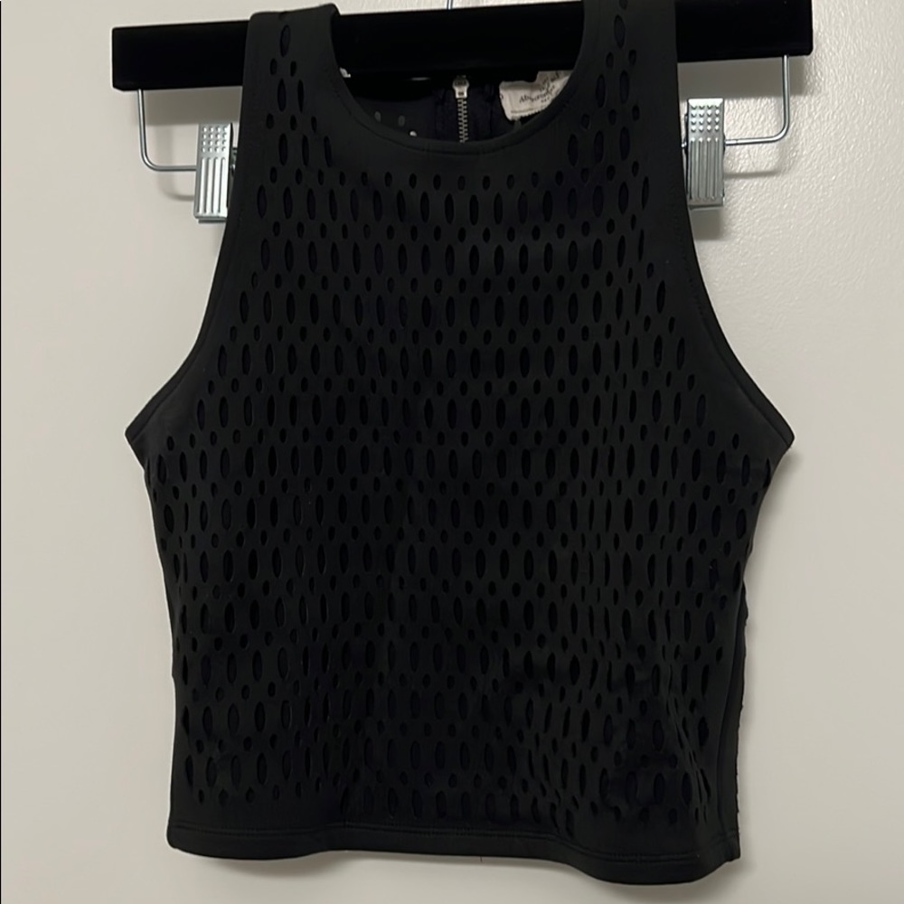 A&F Black Crop Top
